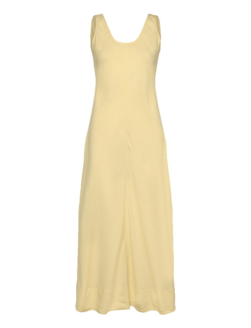 Tommy Hilfiger - TEXTURED LINEN TANK MAXI DRESS - maxikleider - lemon zest - 0