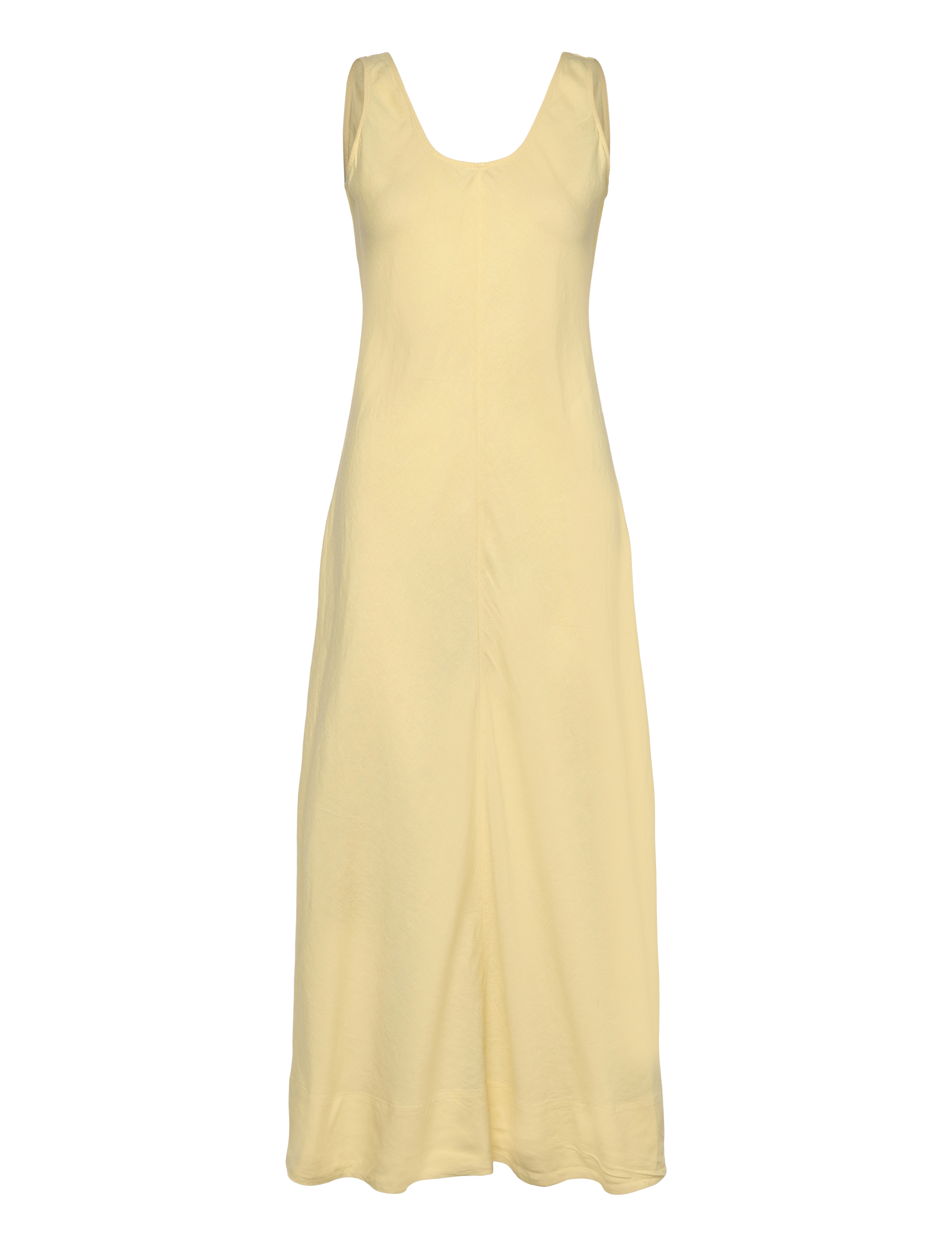 Tommy Hilfiger TEXTURED LINEN TANK MAXI DRESS - Dresses - LEMON ZEST / beige