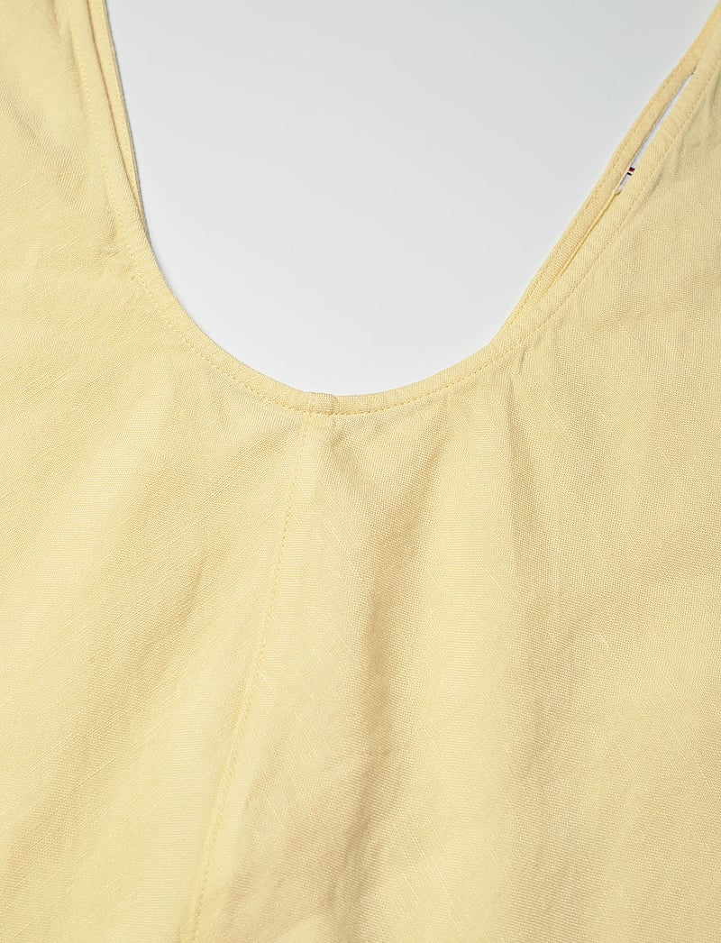 Tommy Hilfiger - TEXTURED LINEN TANK MAXI DRESS - maxikleider - lemon zest - 5