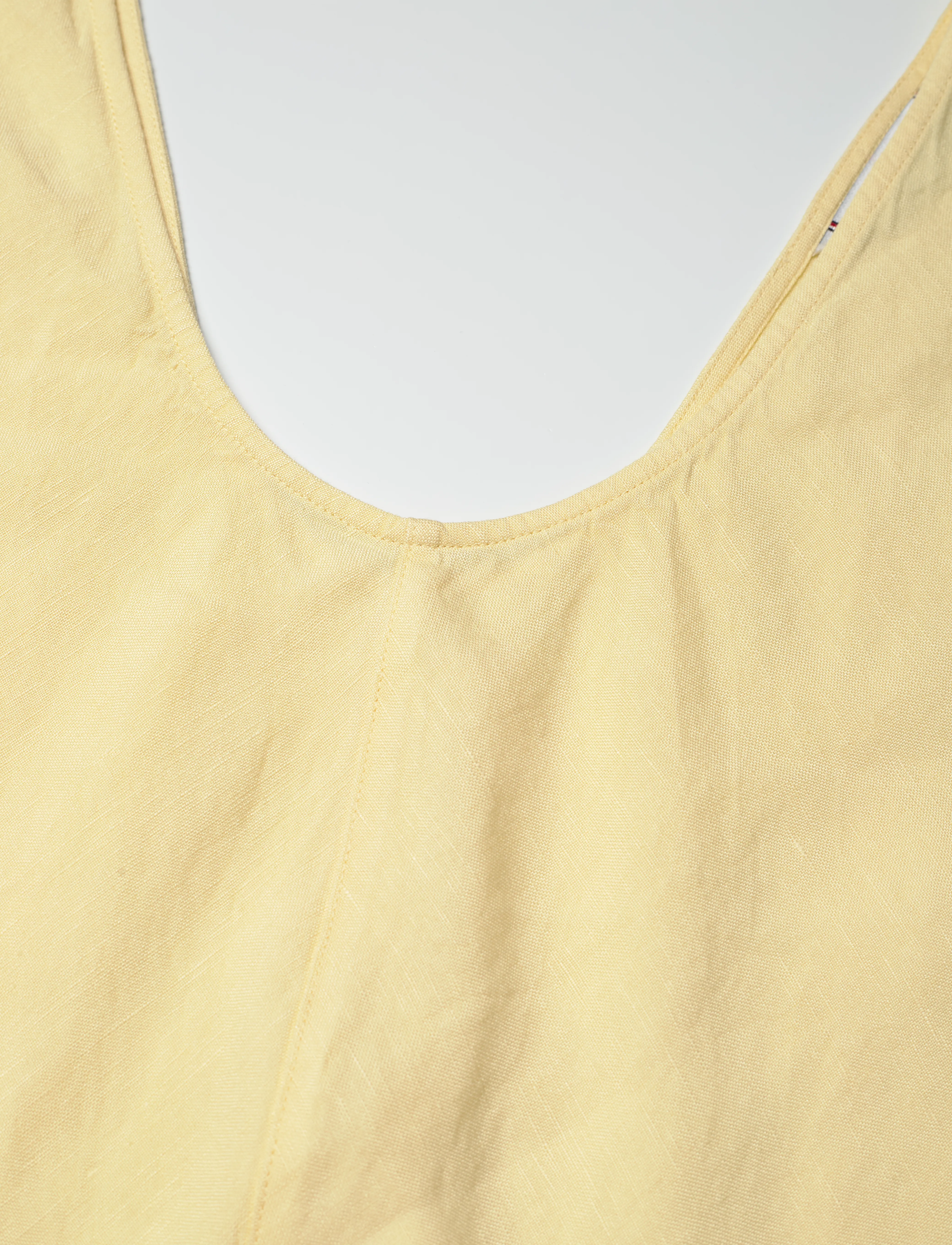 Tommy Hilfiger - TEXTURED LINEN TANK MAXI DRESS - maxi-jurken - lemon zest - 5