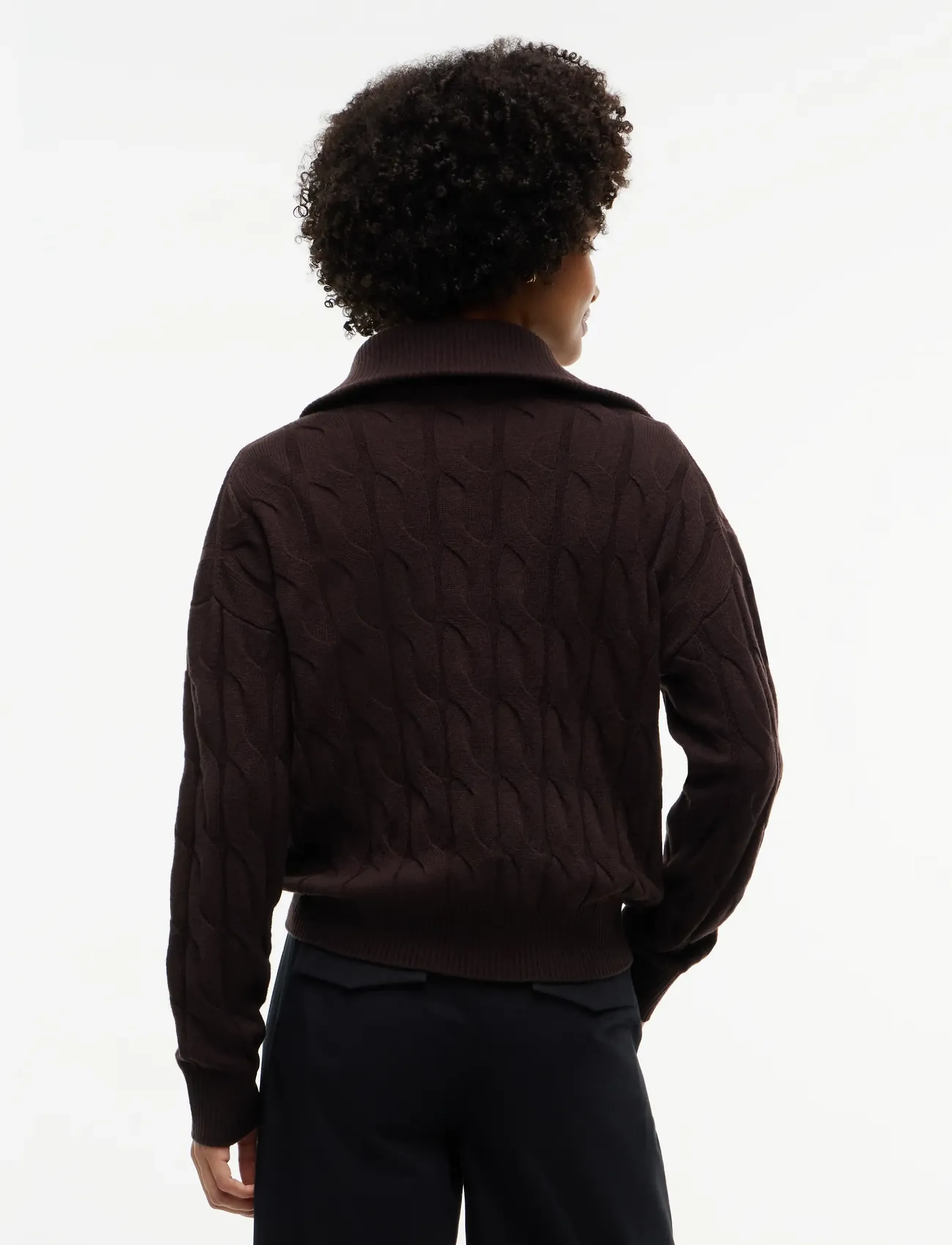 Tommy Hilfiger - SOFT WOOL CABLE 1/2 ZIP LS SWT - pullover - chocolate - 2