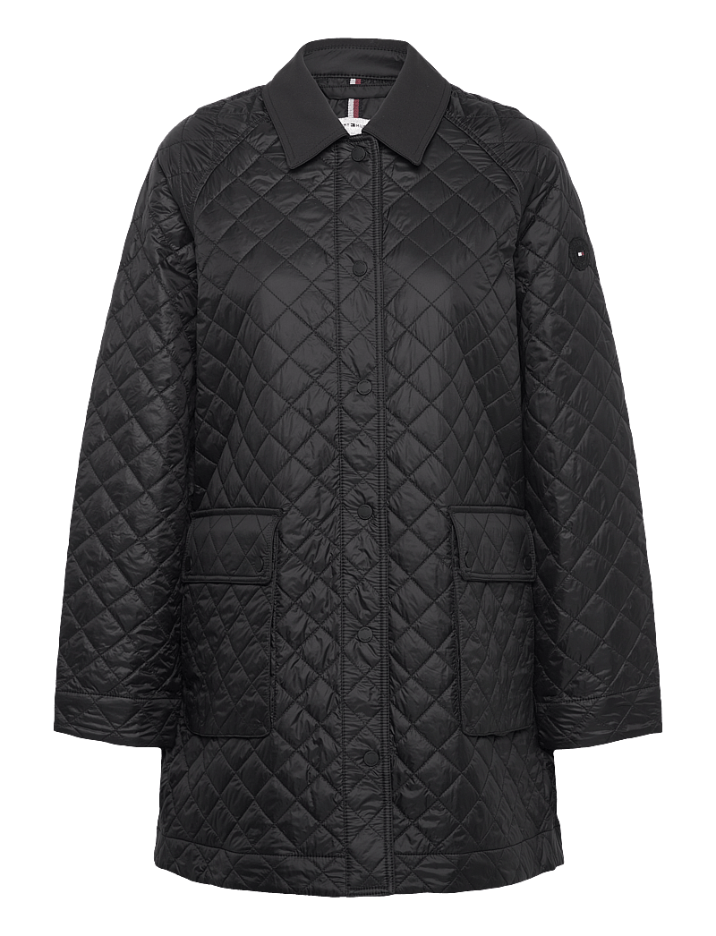 Tommy Hilfiger - PADDED NYLON REG QUILTED COAT - quiltade jackor - black - 1