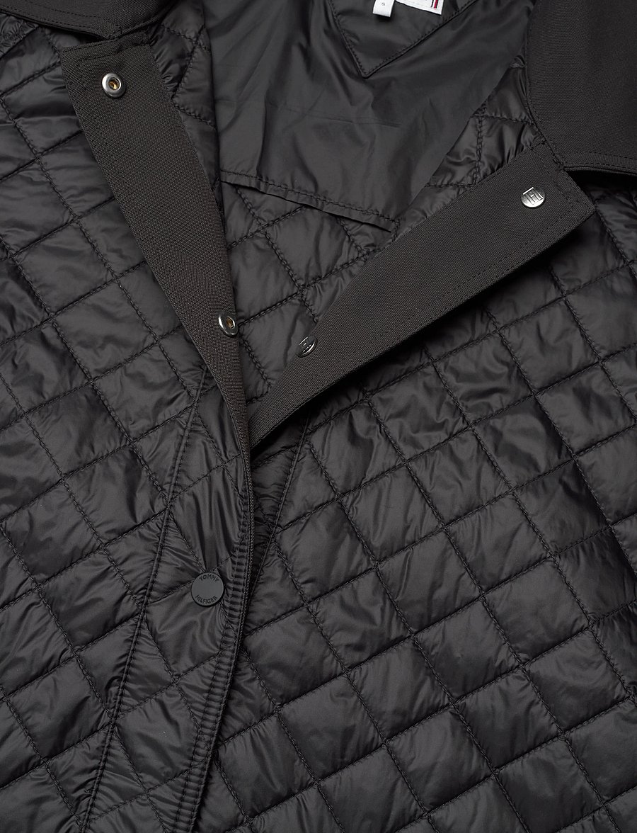 Tommy Hilfiger - PADDED NYLON REG QUILTED COAT - frühlingsjacken - black - 5
