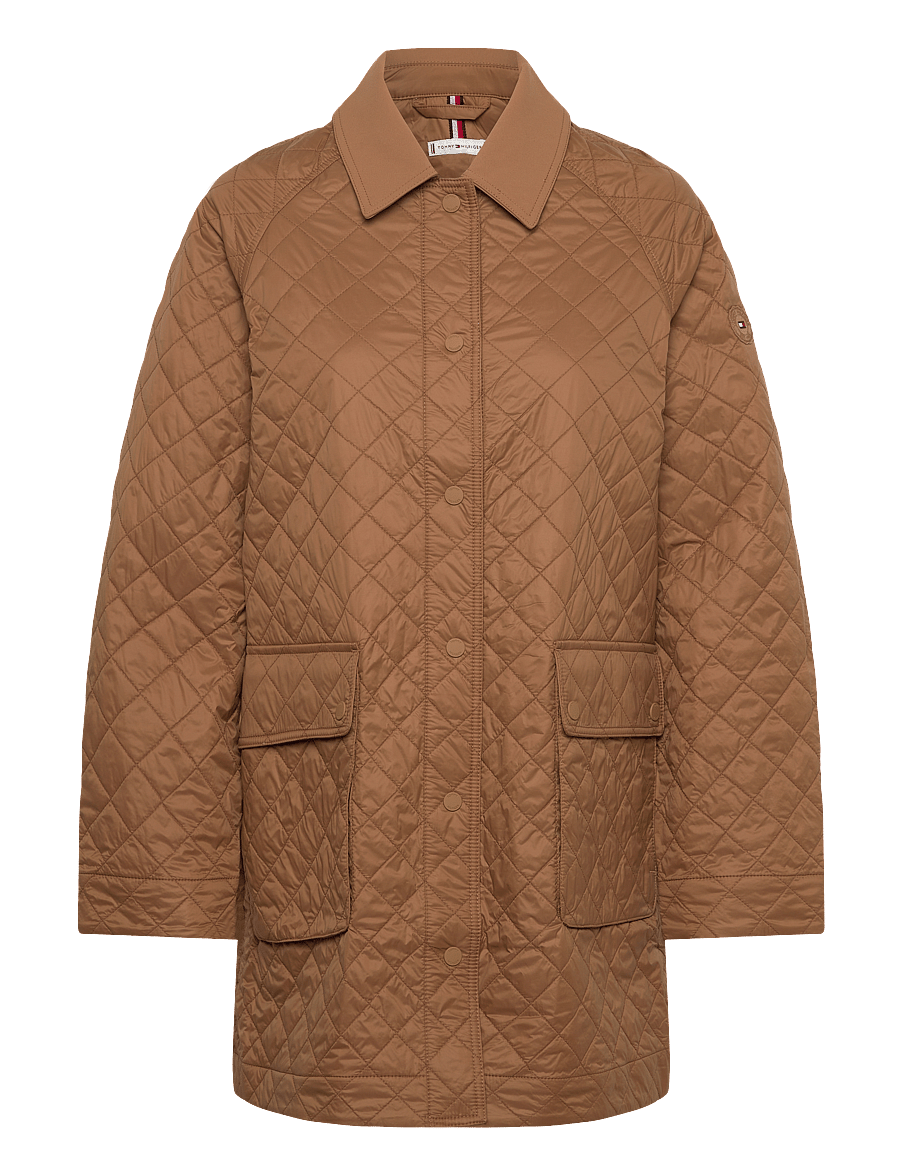 Tommy Hilfiger - PADDED NYLON REG QUILTED COAT - frühlingsjacken - hickory - 1