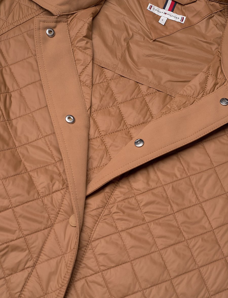 Tommy Hilfiger - PADDED NYLON REG QUILTED COAT - frühlingsjacken - hickory - 4
