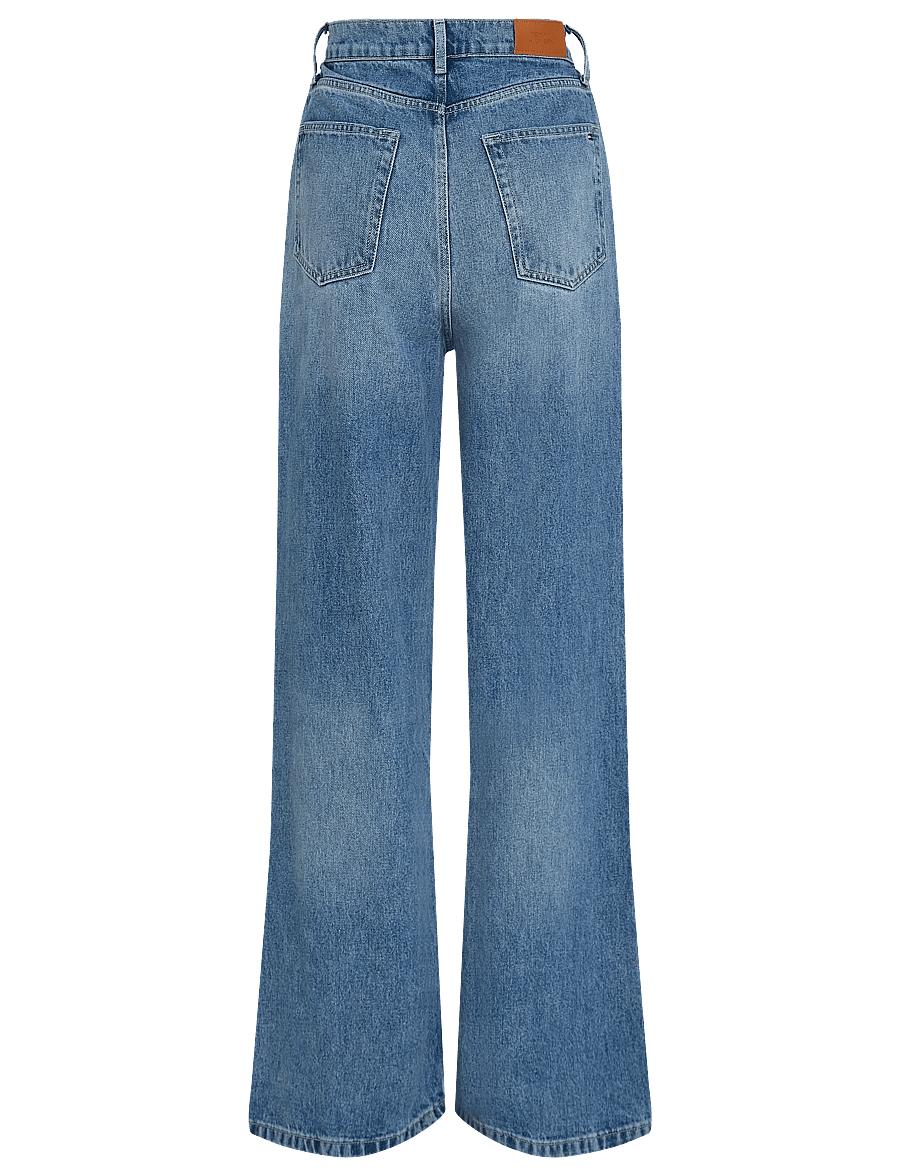 Tommy Hilfiger - DNM LANA WIDE LEG HW - víðar gallabuxur - lana - 2