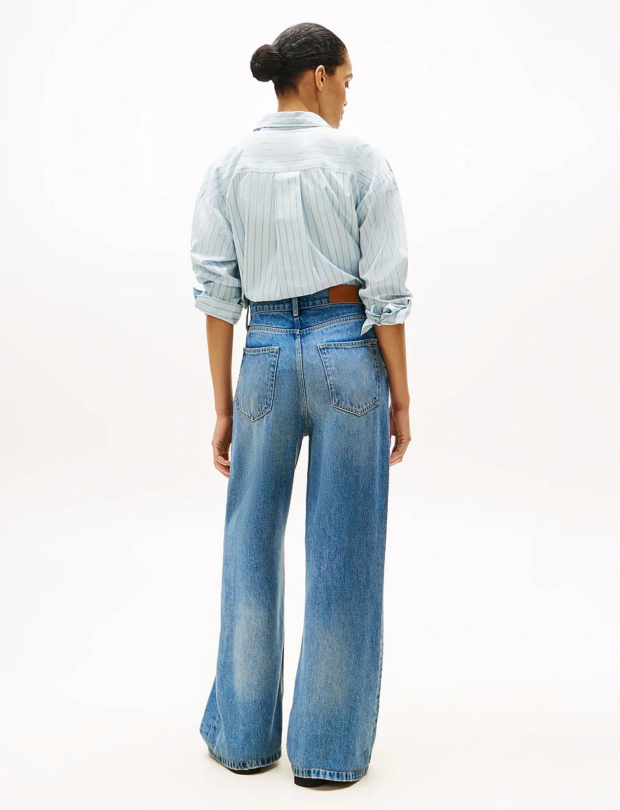 Tommy Hilfiger - DNM LANA WIDE LEG HW - víðar gallabuxur - lana - 3
