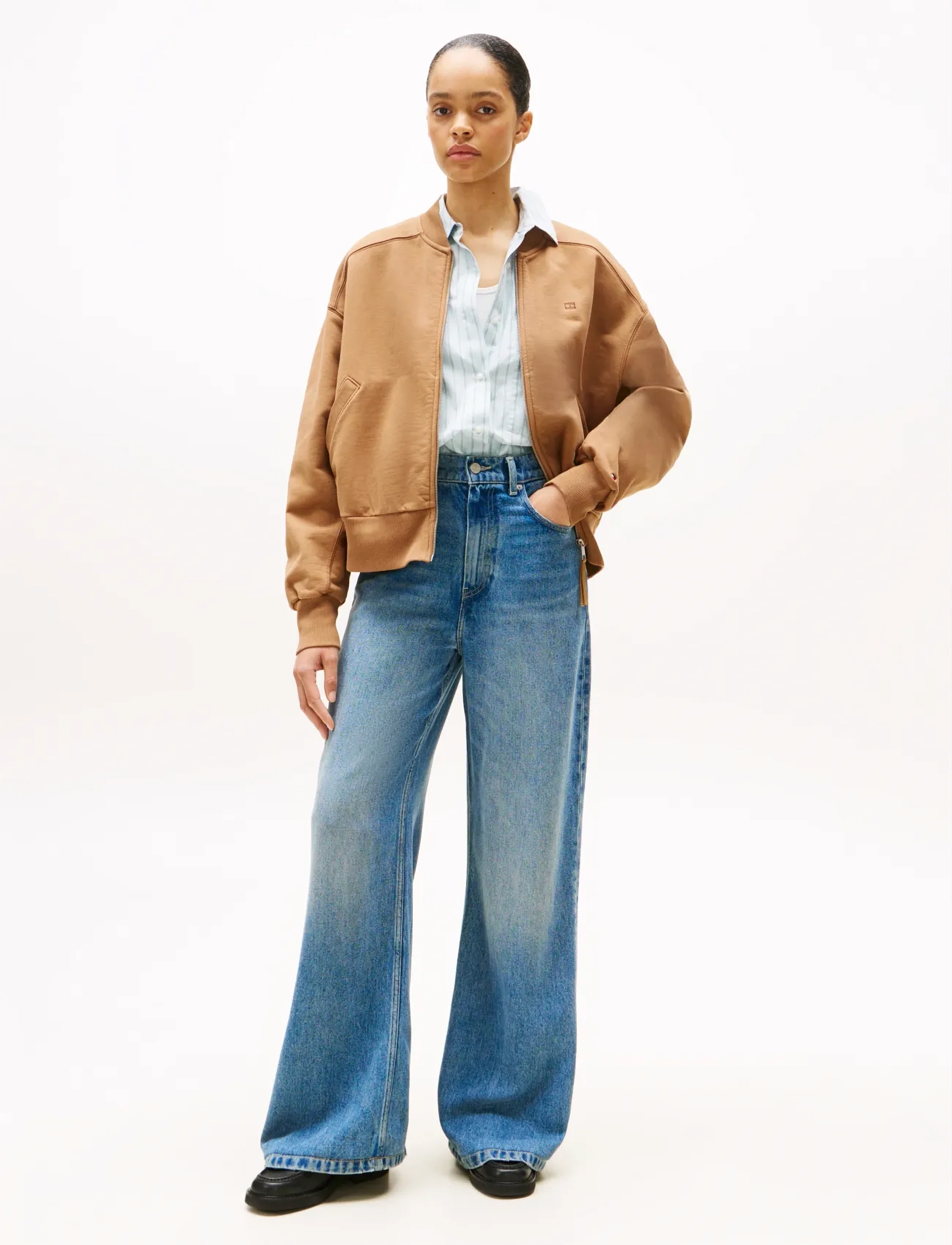 Tommy Hilfiger - DNM LANA WIDE LEG HW - víðar gallabuxur - lana - 4