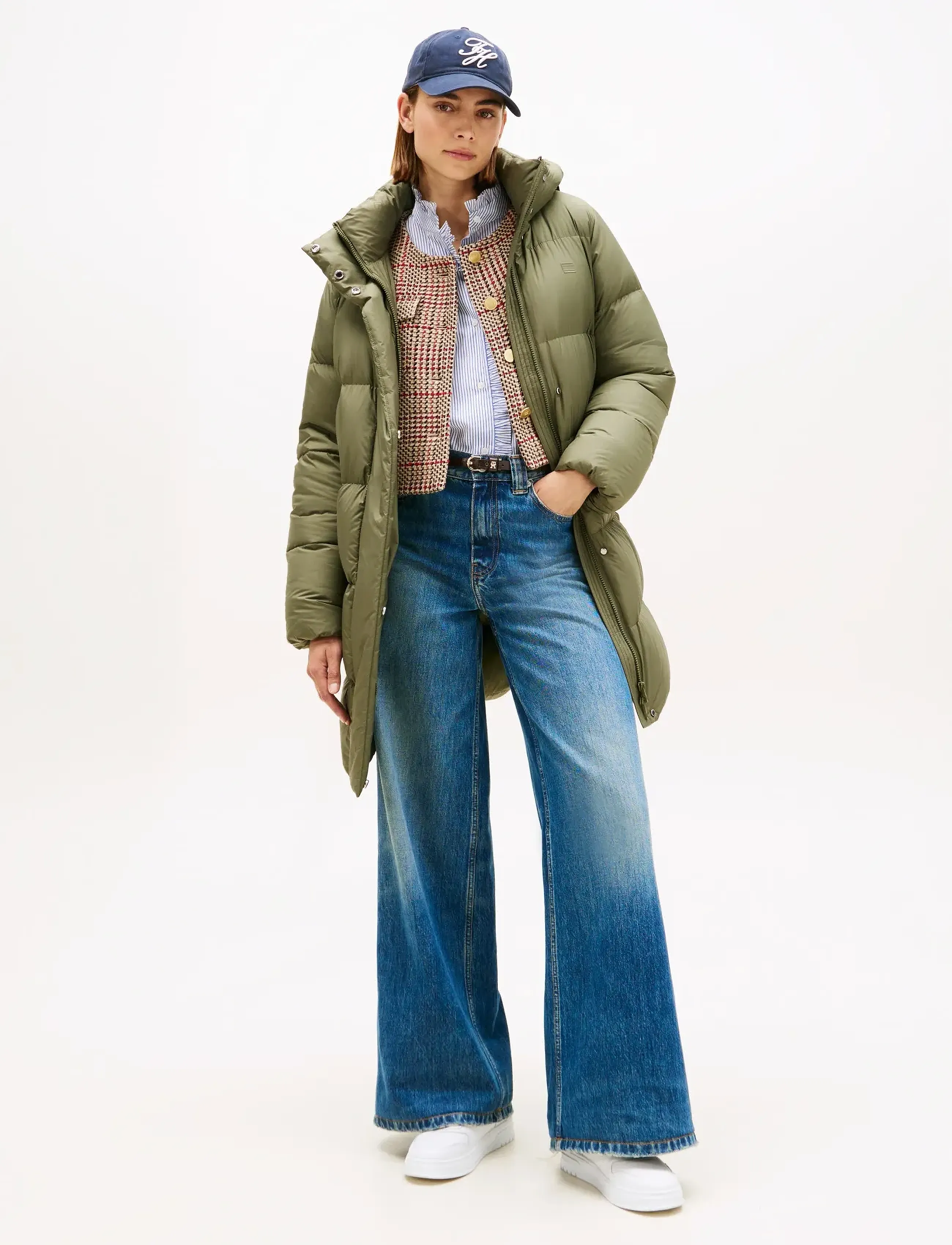 Tommy Hilfiger Modern Down Reg Coat, S, Coats, Khakigrün - Padded Frauen