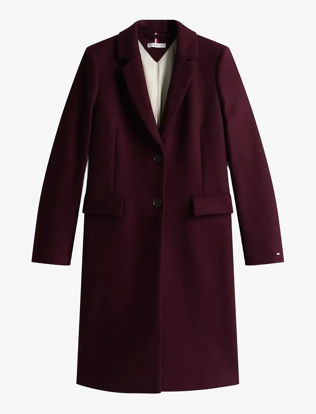 Tommy Hilfiger - CLASSIC SB WOOL REG COAT - winter jackets - deep burgundy - 1