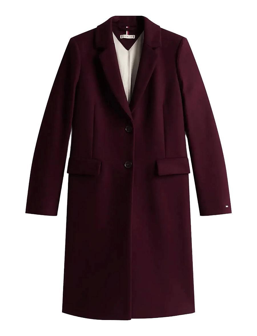Tommy Hilfiger - CLASSIC SB WOOL REG COAT - ziemas jakas - deep burgundy - 1