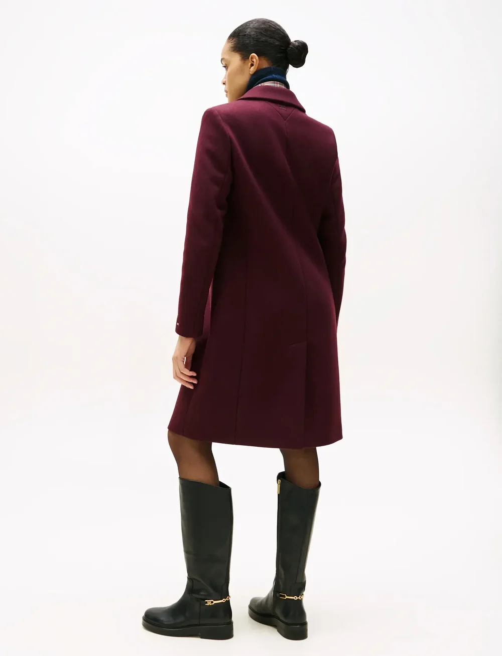 Tommy Hilfiger - CLASSIC SB WOOL REG COAT - uldfrakker - deep burgundy - 4