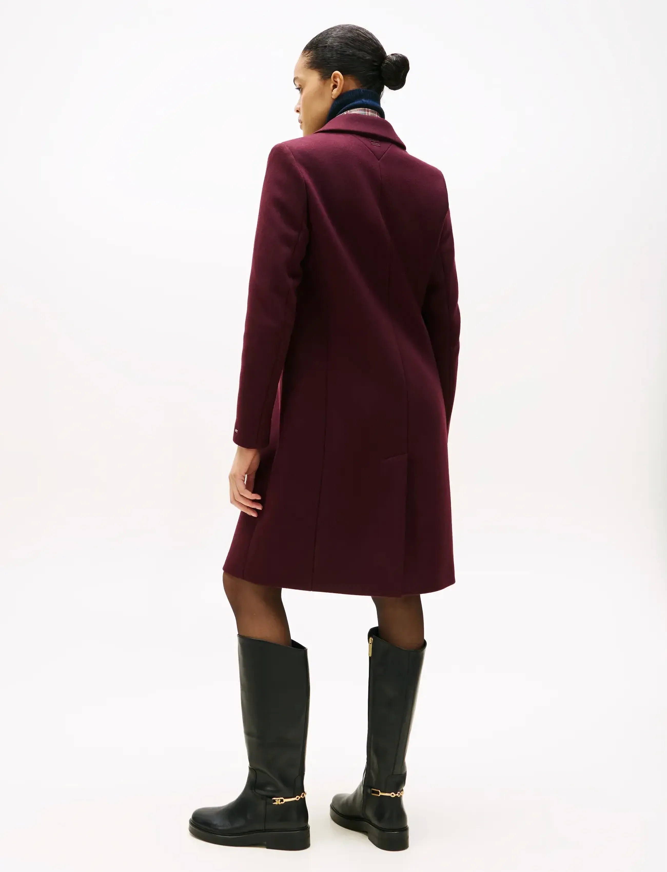 Tommy Hilfiger - CLASSIC SB WOOL REG COAT - ziemas jakas - deep burgundy - 4
