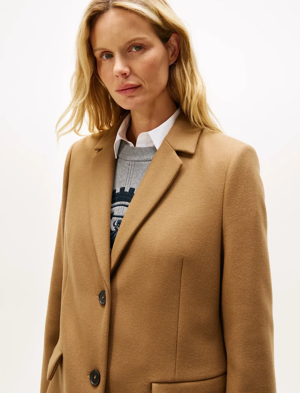 Tommy Hilfiger - CLASSIC SB WOOL REG COAT - ullkappor - light sepia brown - 2