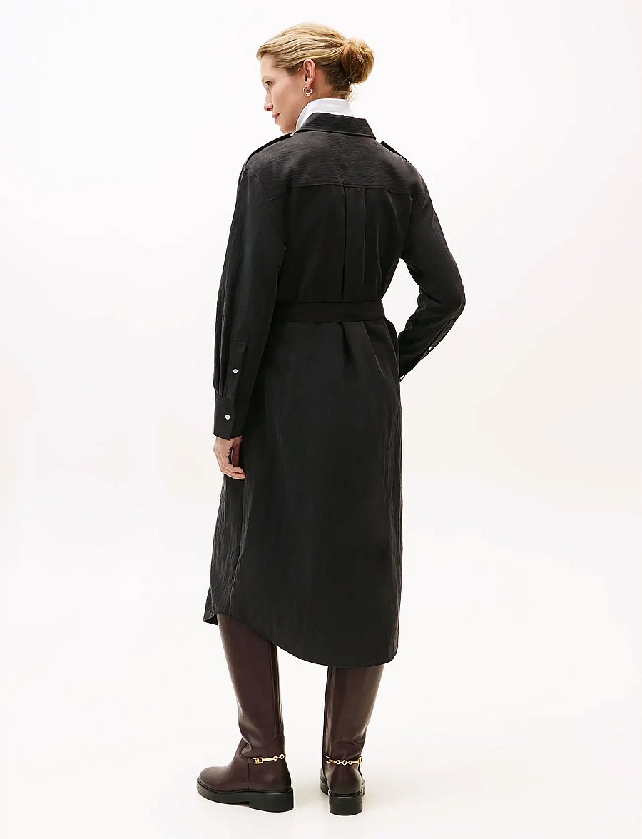 Tommy Hilfiger - FLUID UTILITY MIDI DRESS - shirt dresses - black - 4