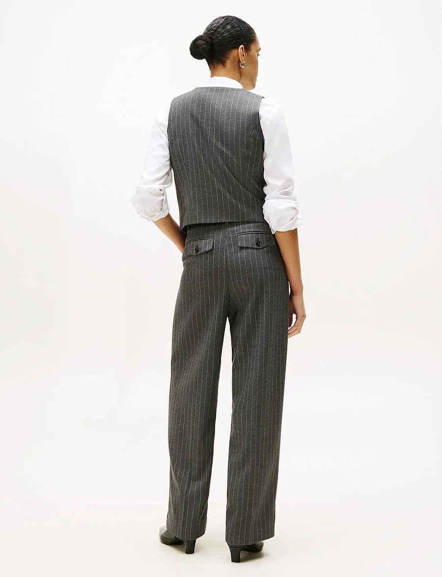 Tommy Hilfiger - PINSTRIPE TAILORED VEST - gilets - mid grey heather pinstripe - 3