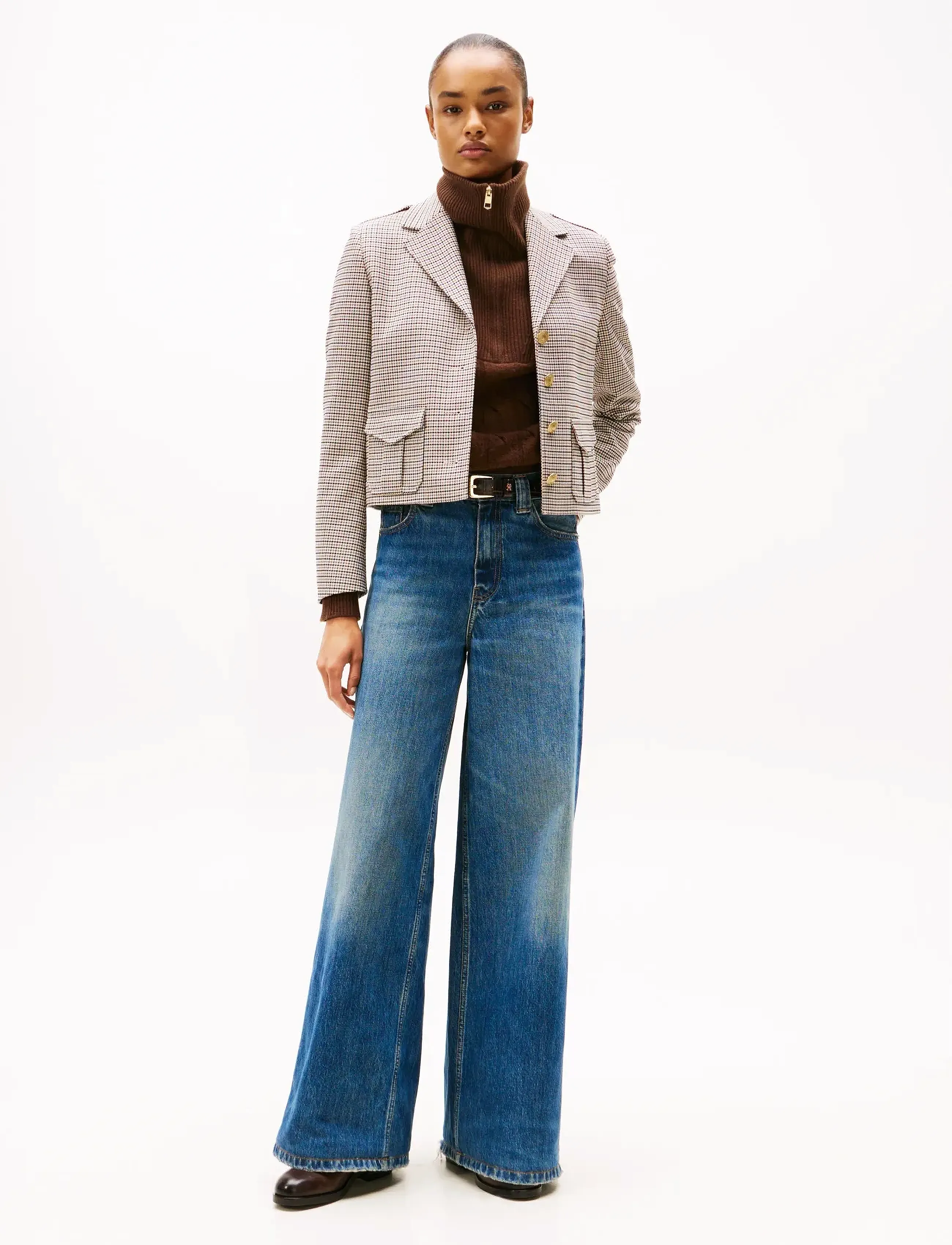 Tommy Hilfiger DNM KRIS 70s WIDE LEG HW - Tøj - KRIS / blue