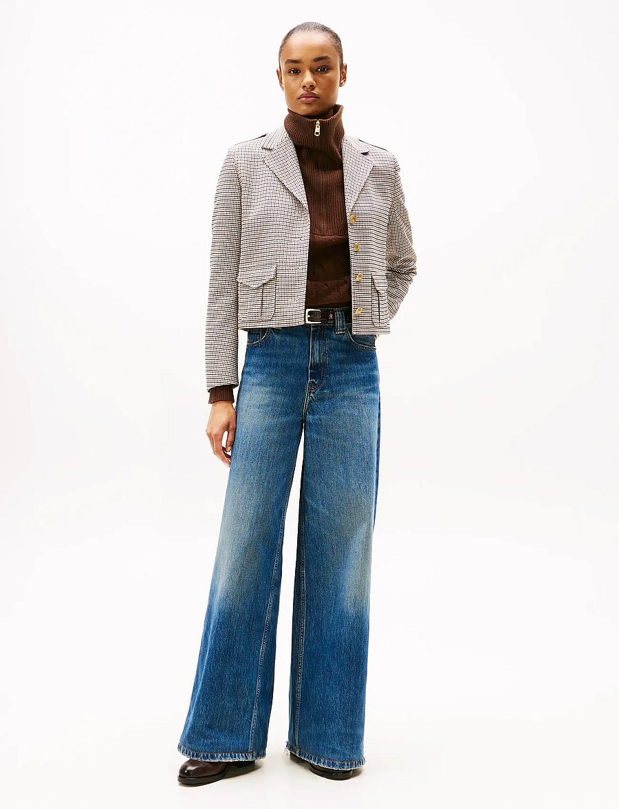 Tommy Hilfiger - DNM KRIS 70s WIDE LEG HW - hosen mit weitem bein - kris - 0