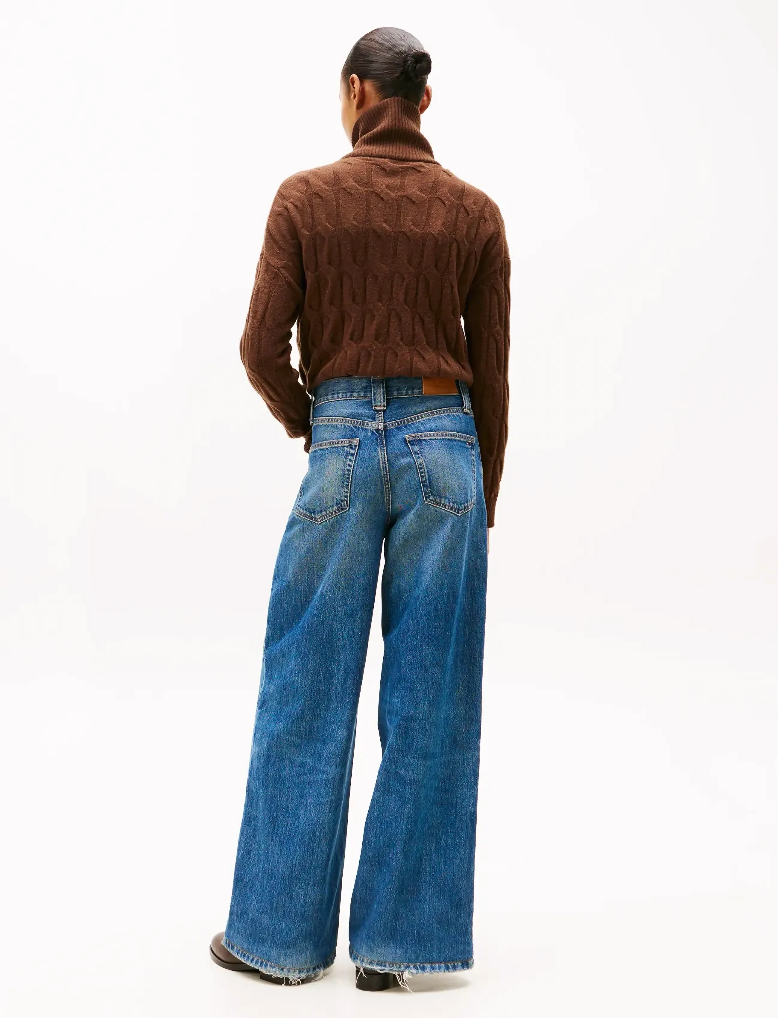 Tommy Hilfiger - DNM KRIS 70s WIDE LEG HW - pantalons larges - kris - 2