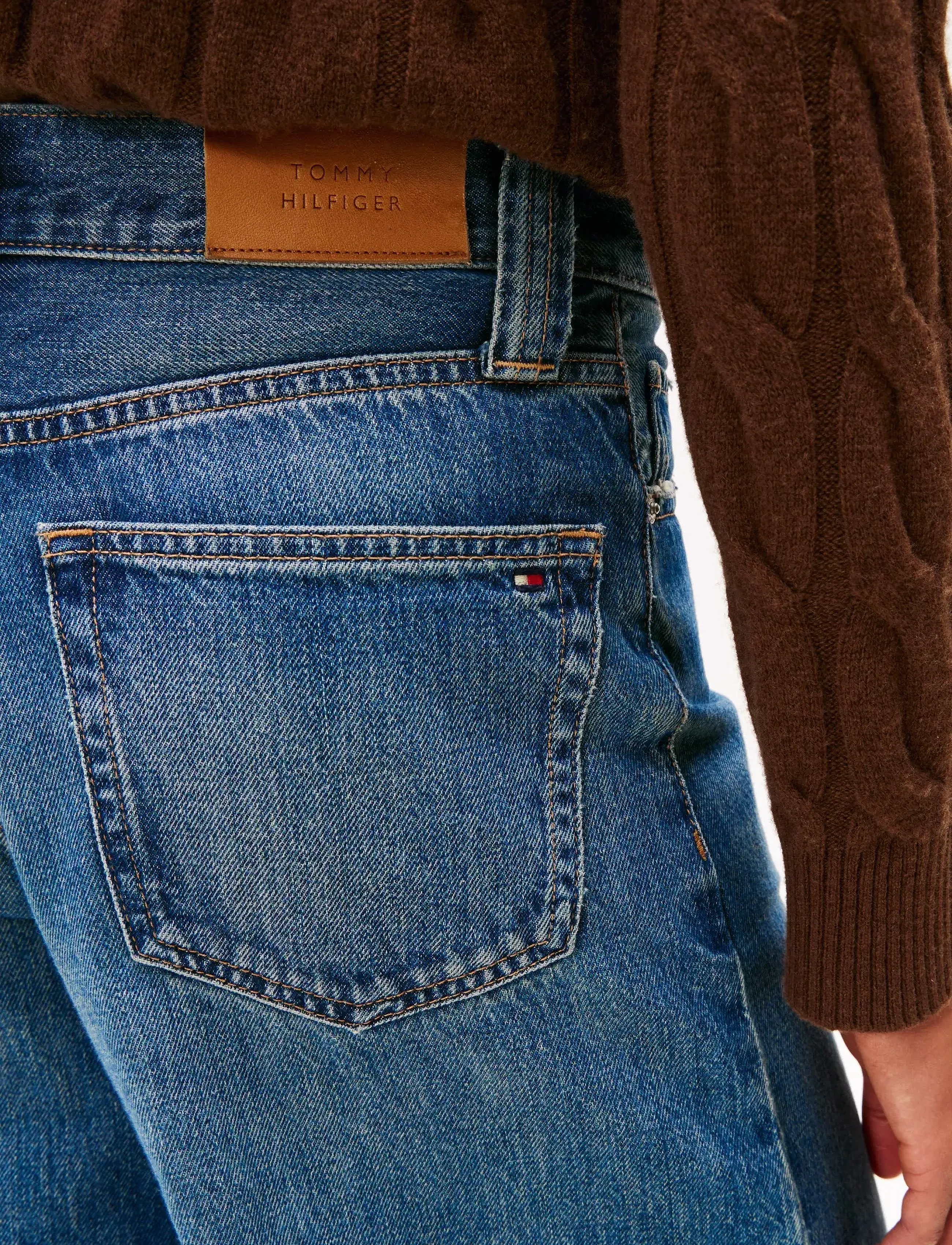 Tommy Hilfiger - DNM KRIS 70s WIDE LEG HW - pantalons larges - kris - 3