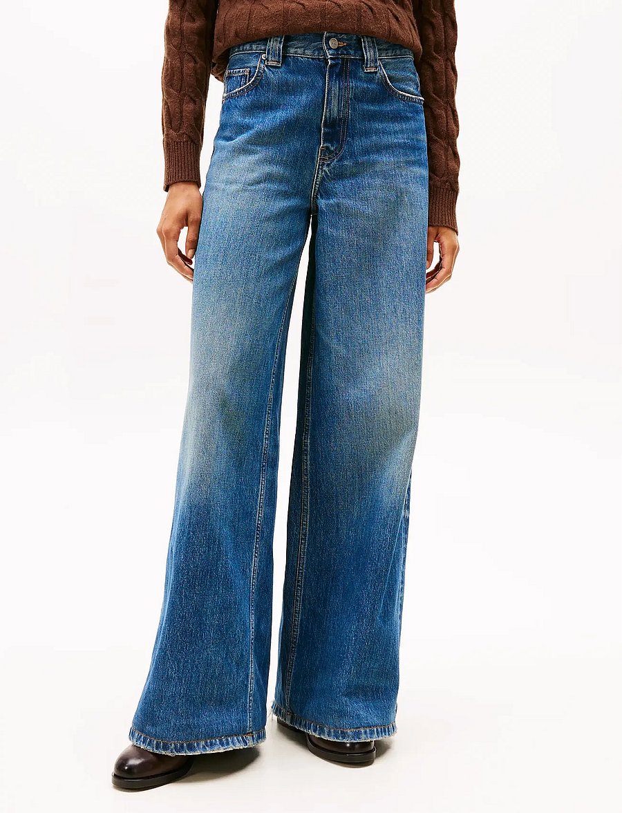Tommy Hilfiger - DNM KRIS 70s WIDE LEG HW - hosen mit weitem bein - kris - 4