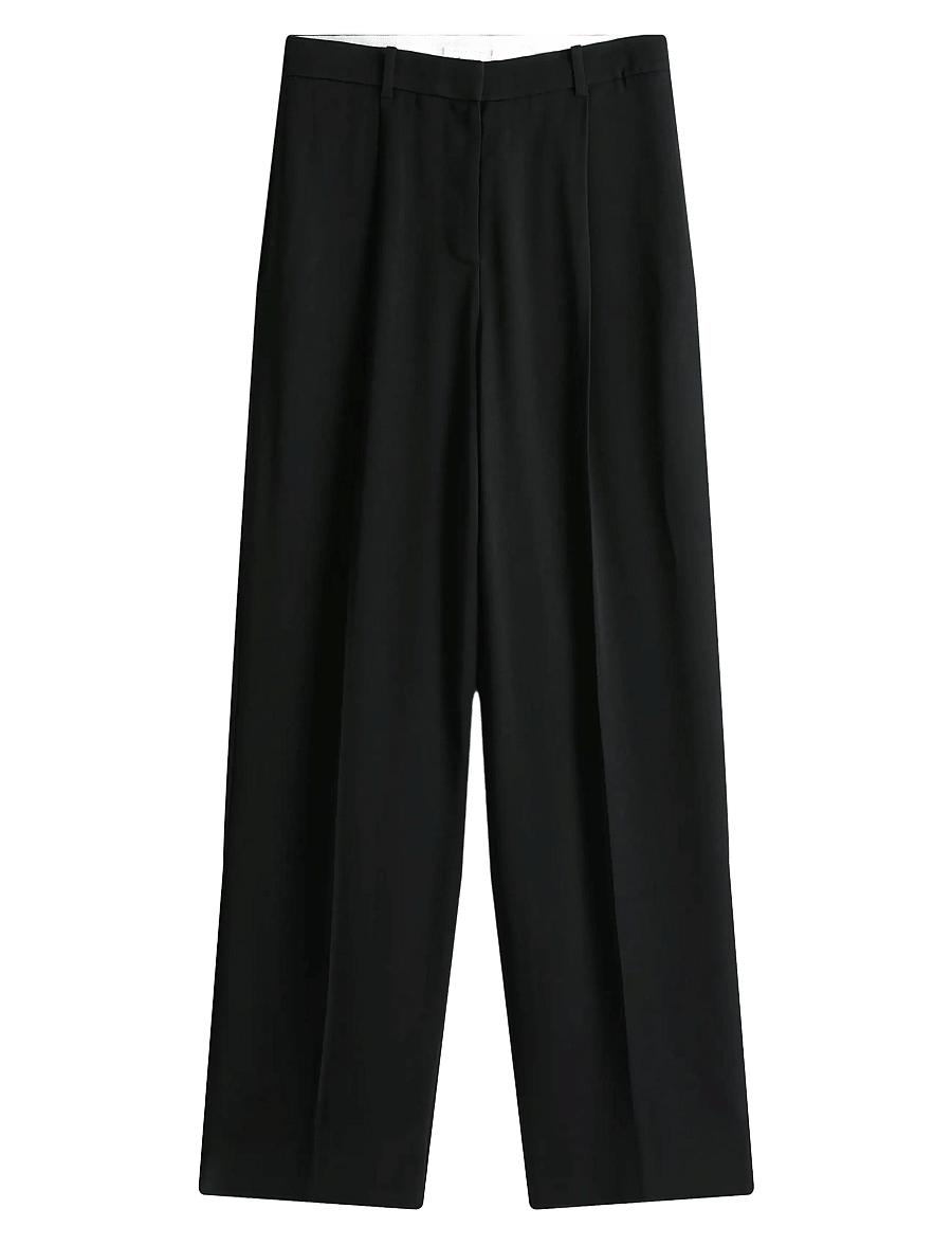 Tommy Hilfiger - VIS TWILL RLXD STRAIGHT PANTS - pantalons habillés - black - 1