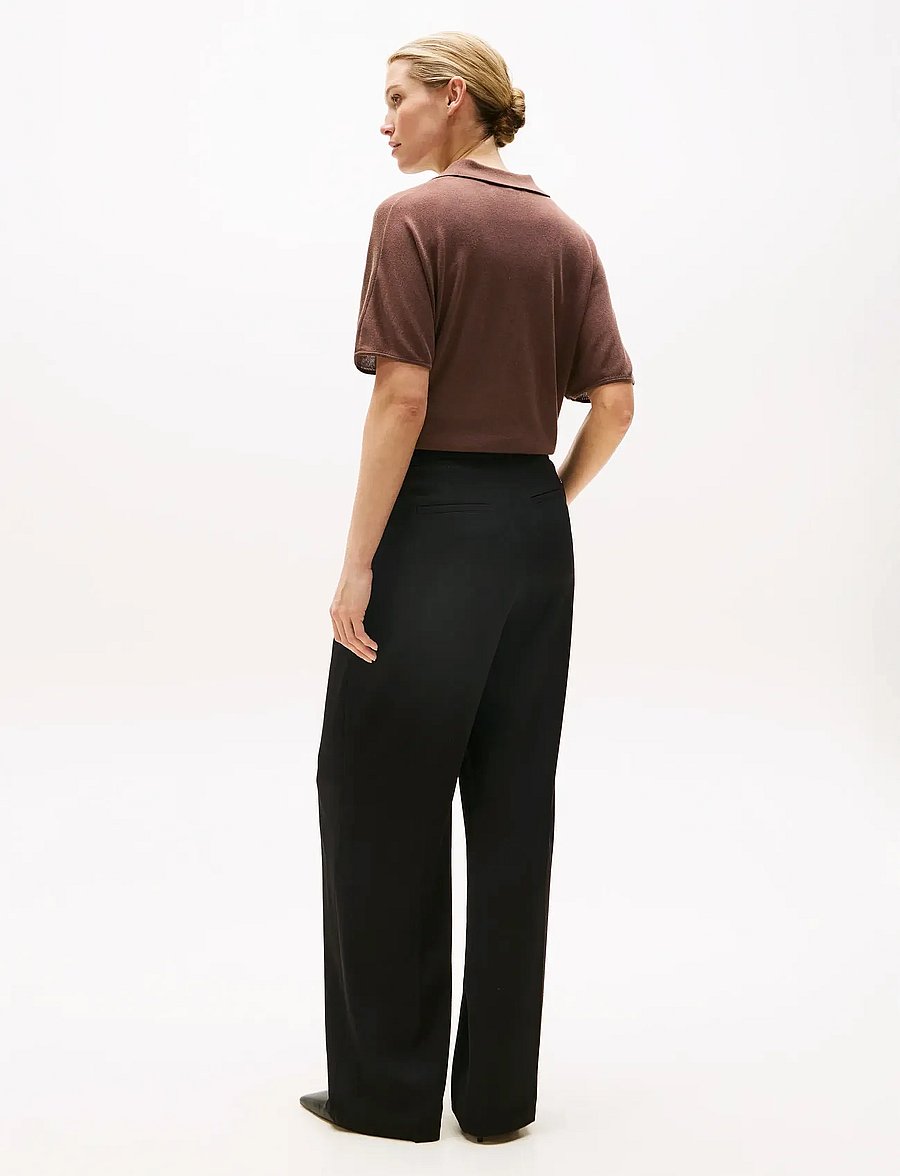 Tommy Hilfiger - VIS TWILL RLXD STRAIGHT PANTS - pantalons habillés - black - 2