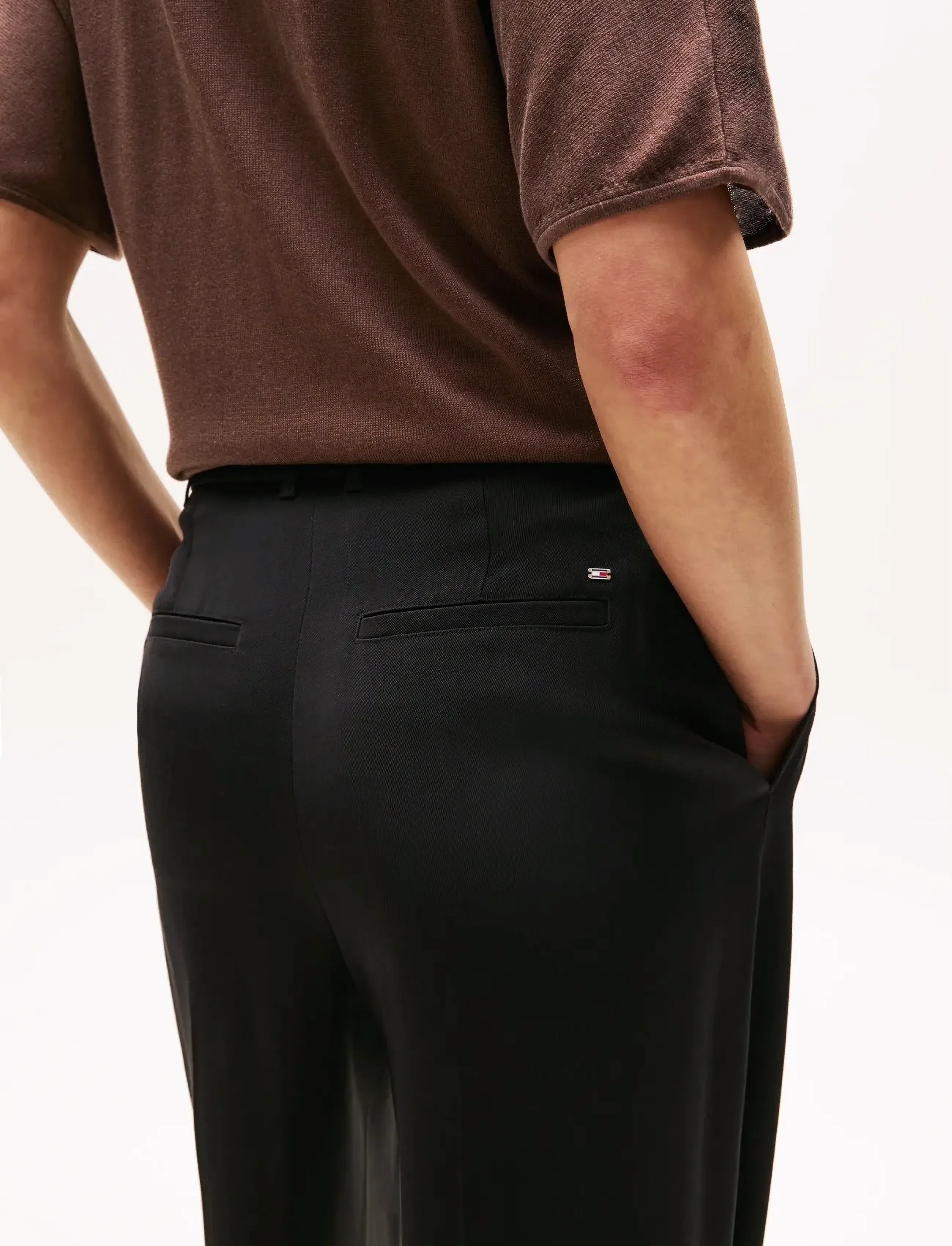 Tommy Hilfiger - VIS TWILL RLXD STRAIGHT PANTS - black - 4