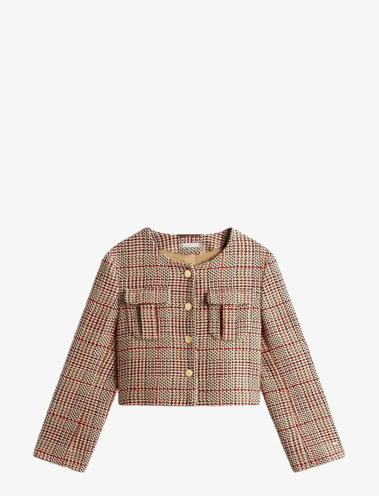 Tommy Hilfiger - TWEED LADY JACKET - bouclés stiilis jakid - red/ grey check - 1