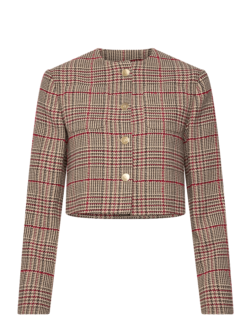 Tommy Hilfiger - TWEED LADY JACKET - bouclés - red/ grey check - 1