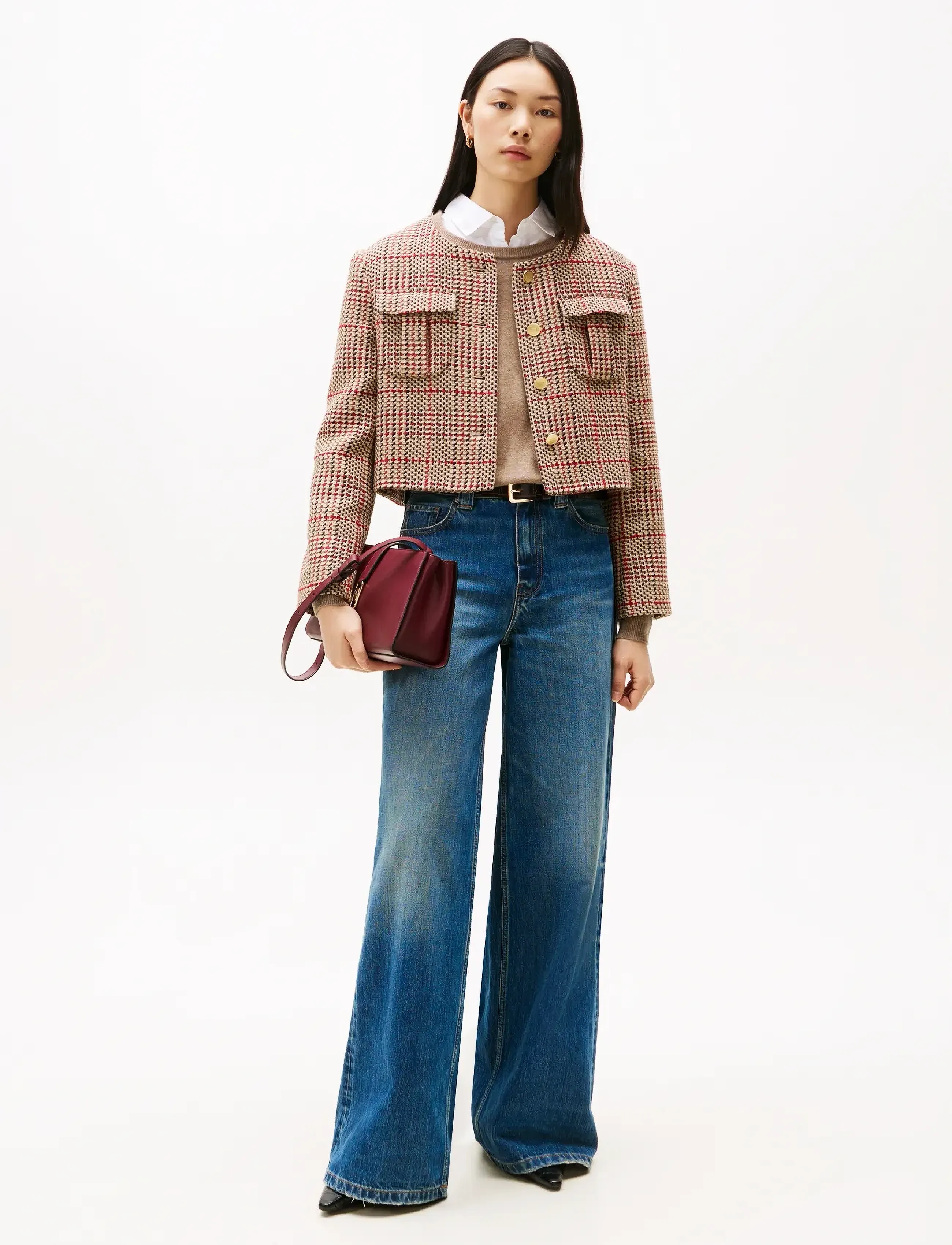 Tommy Hilfiger - TWEED LADY JACKET - bouclés stiilis jakid - red/ grey check - 3