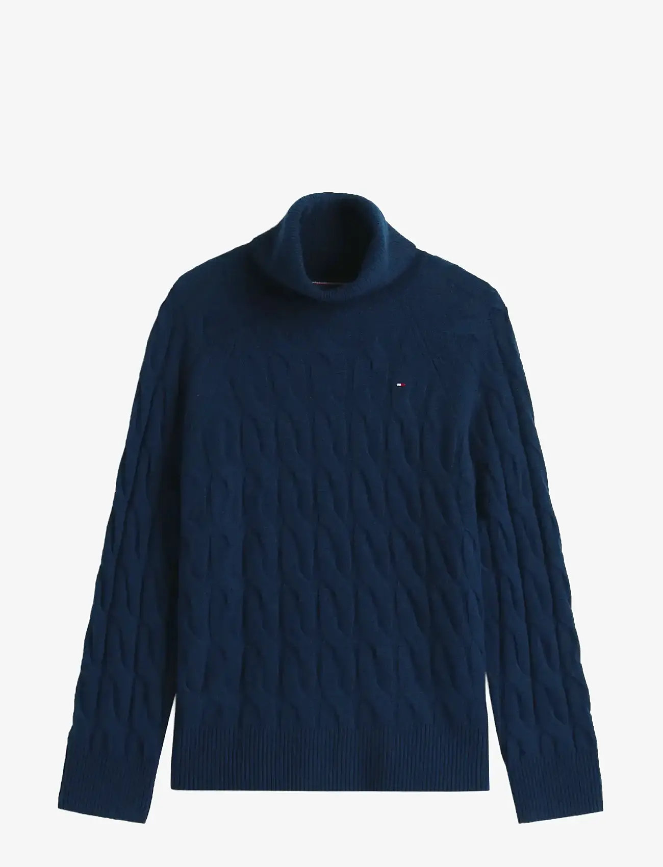 Tommy Hilfiger - SOFT WOOL CABLE ROLL-NK LS SWT - rollkragenpullover - dark night navy - 1