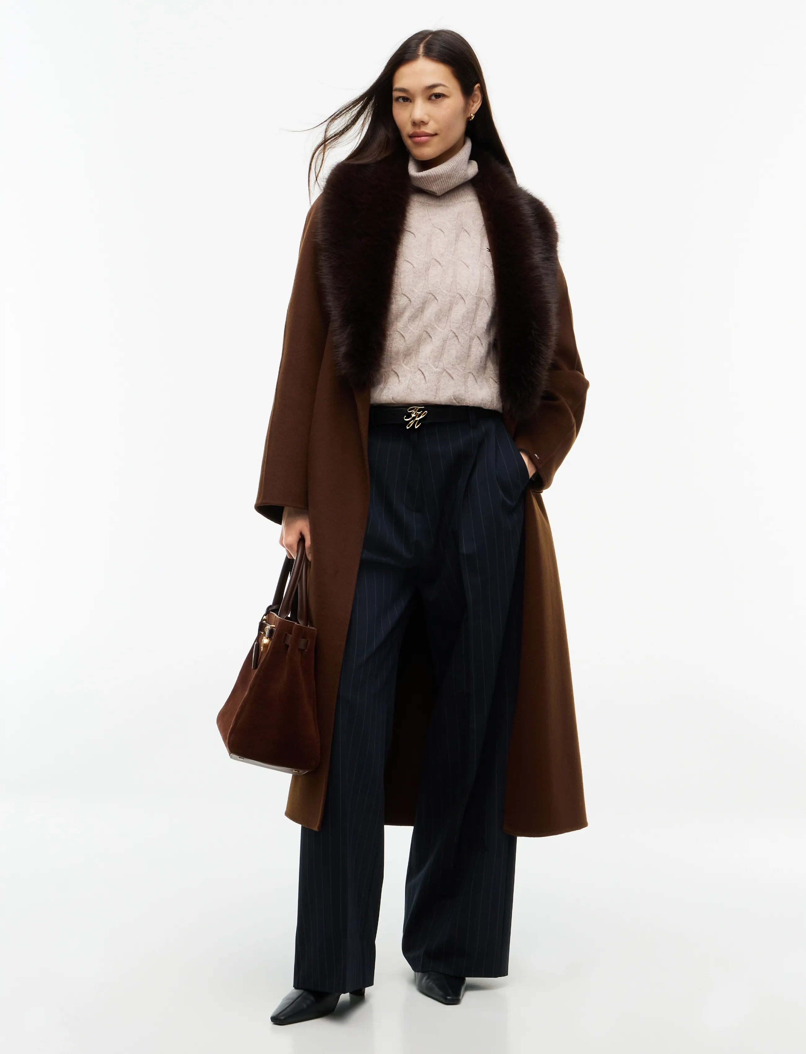 Tommy Hilfiger - SOFT WOOL CABLE ROLL-NK LS SWT - polotröjor - light camel heather - 4