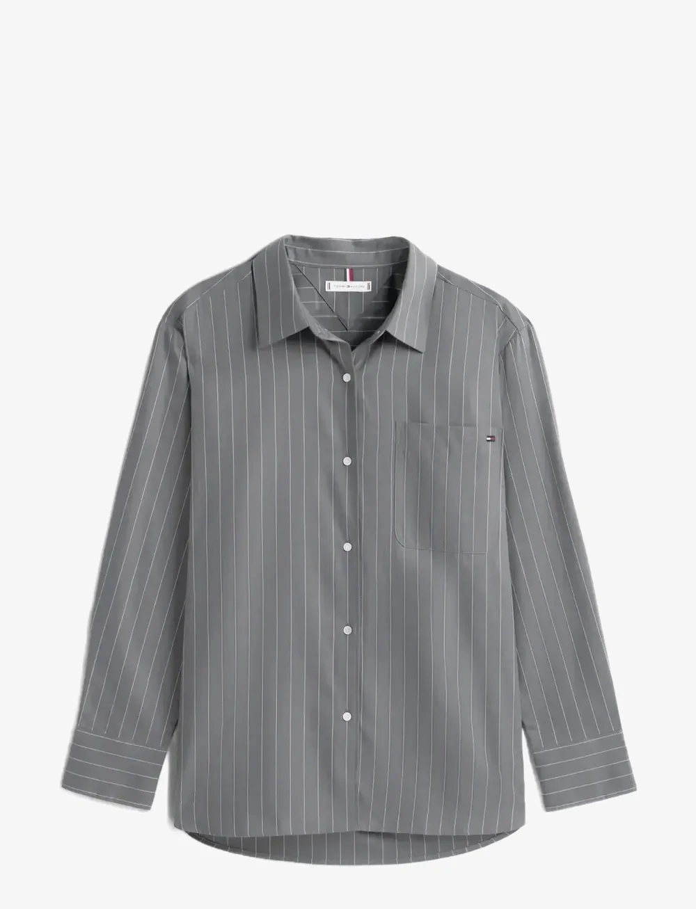 Tommy Hilfiger - SOFT FLANNEL EASY FIT SHIRT - langærmede skjorter - mid grey heather pinstripe - 1