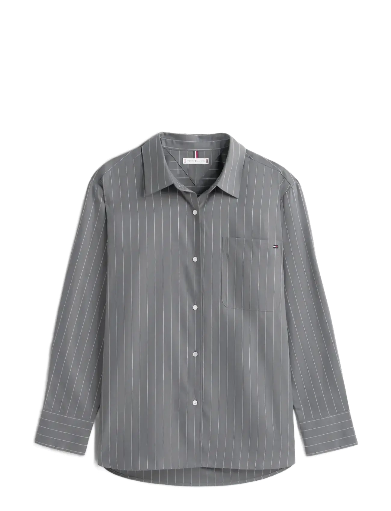 Tommy Hilfiger SOFT FLANNEL EASY FIT SHIRT - Transitional Layering - MID GREY HEATHER PINSTRIPE / grey