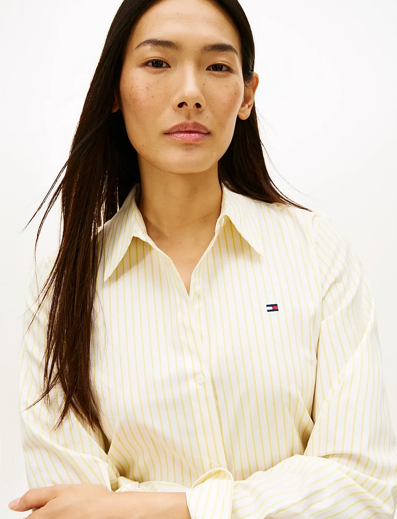 Tommy Hilfiger - ESS POPLIN REGULAR SHIRT - långärmade skjortor - classic american stp yellow - 4