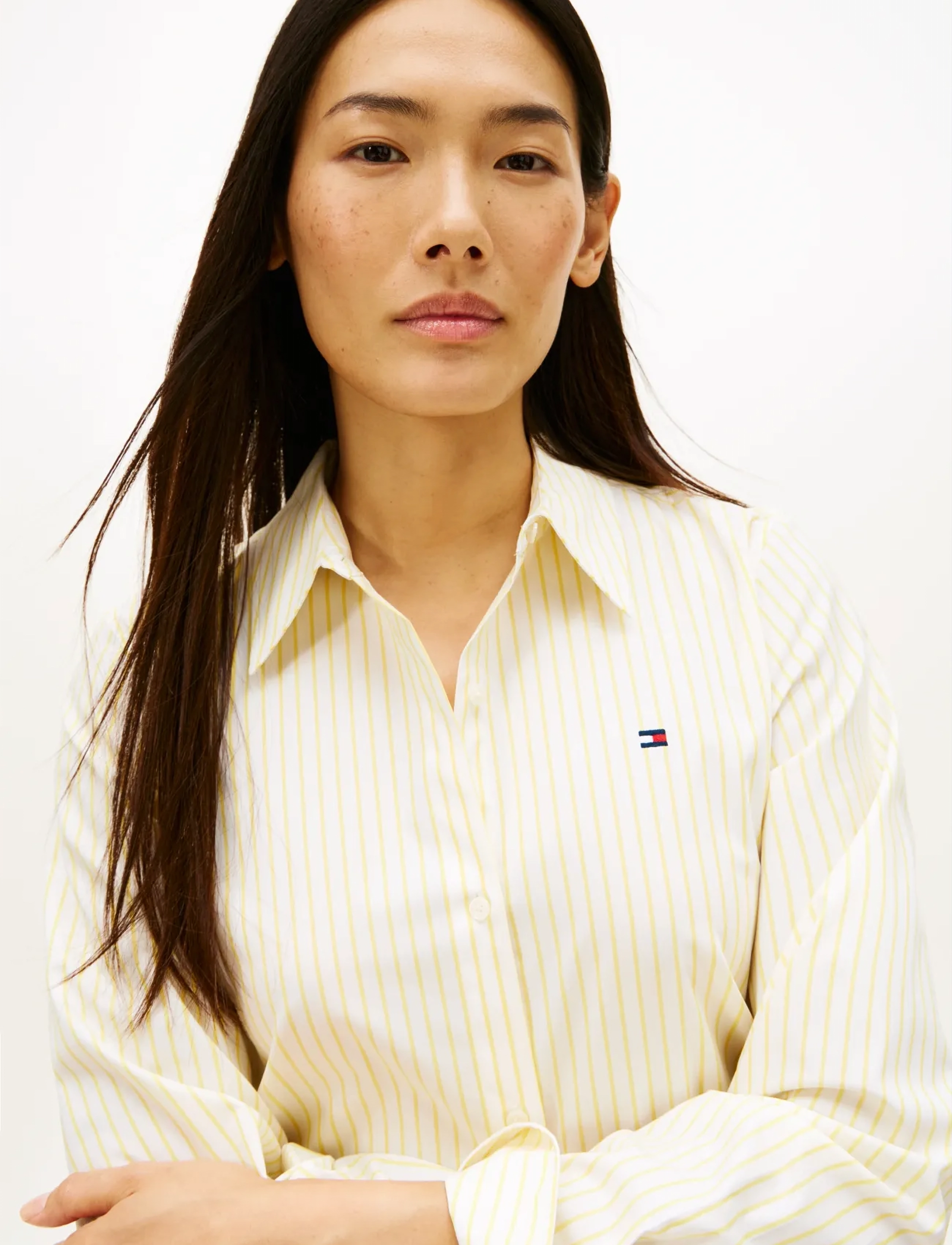 Tommy Hilfiger - ESS POPLIN REGULAR SHIRT - långärmade skjortor - classic american stp   yellow - 4