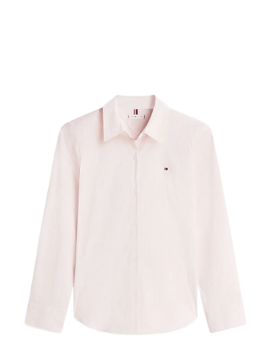 Tommy Hilfiger - ESS POPLIN REGULAR SHIRT - langärmlige hemden - classic ithaca stp bonita pink - 1