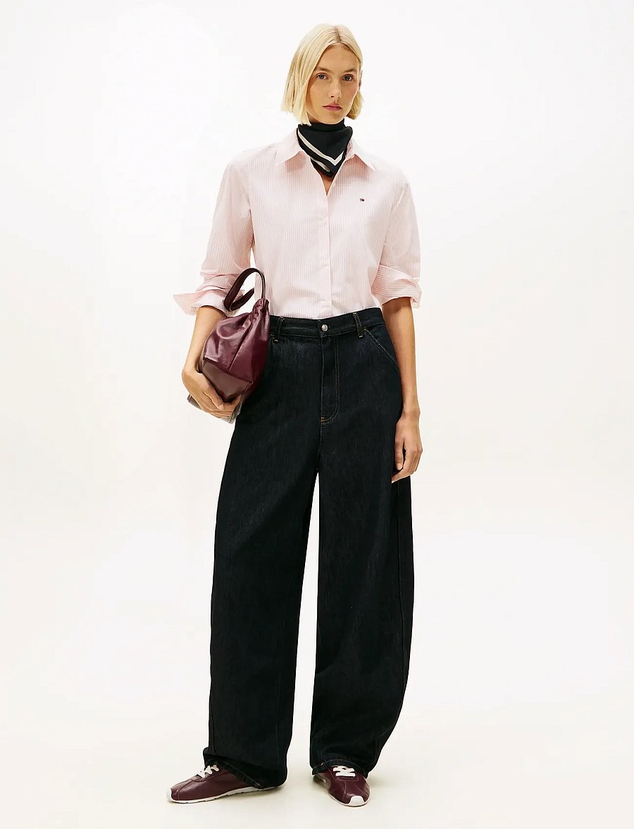 Tommy Hilfiger - ESS POPLIN REGULAR SHIRT - langärmlige hemden - classic ithaca stp bonita pink - 2