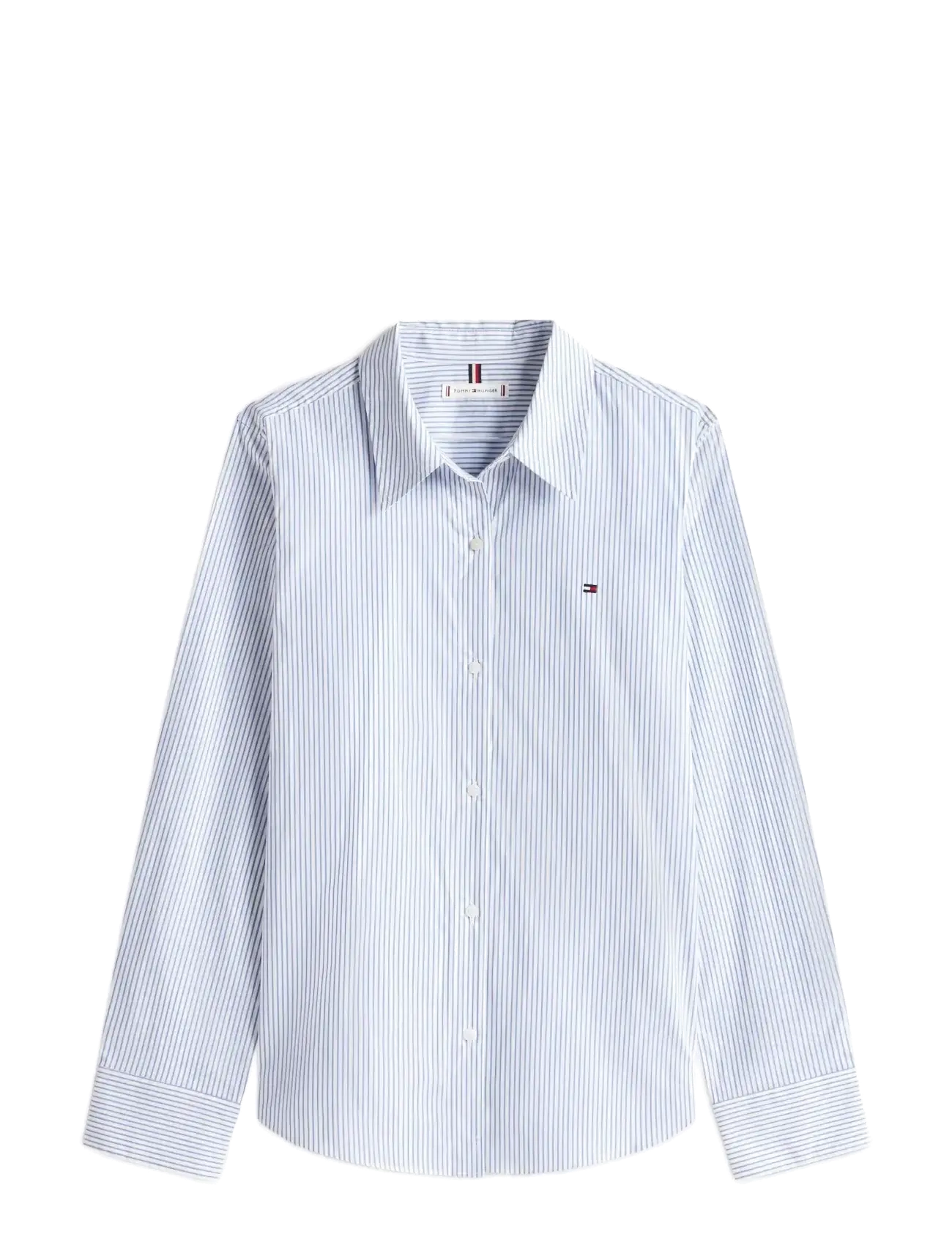 ESS POPLIN REGULAR SHIRT - HUGH STP/ BLUE