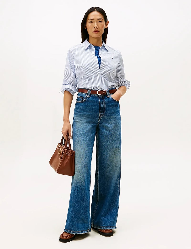 Tommy Hilfiger - ESS POPLIN REGULAR SHIRT - langærmede skjorter - hugh stp/ blue - 2