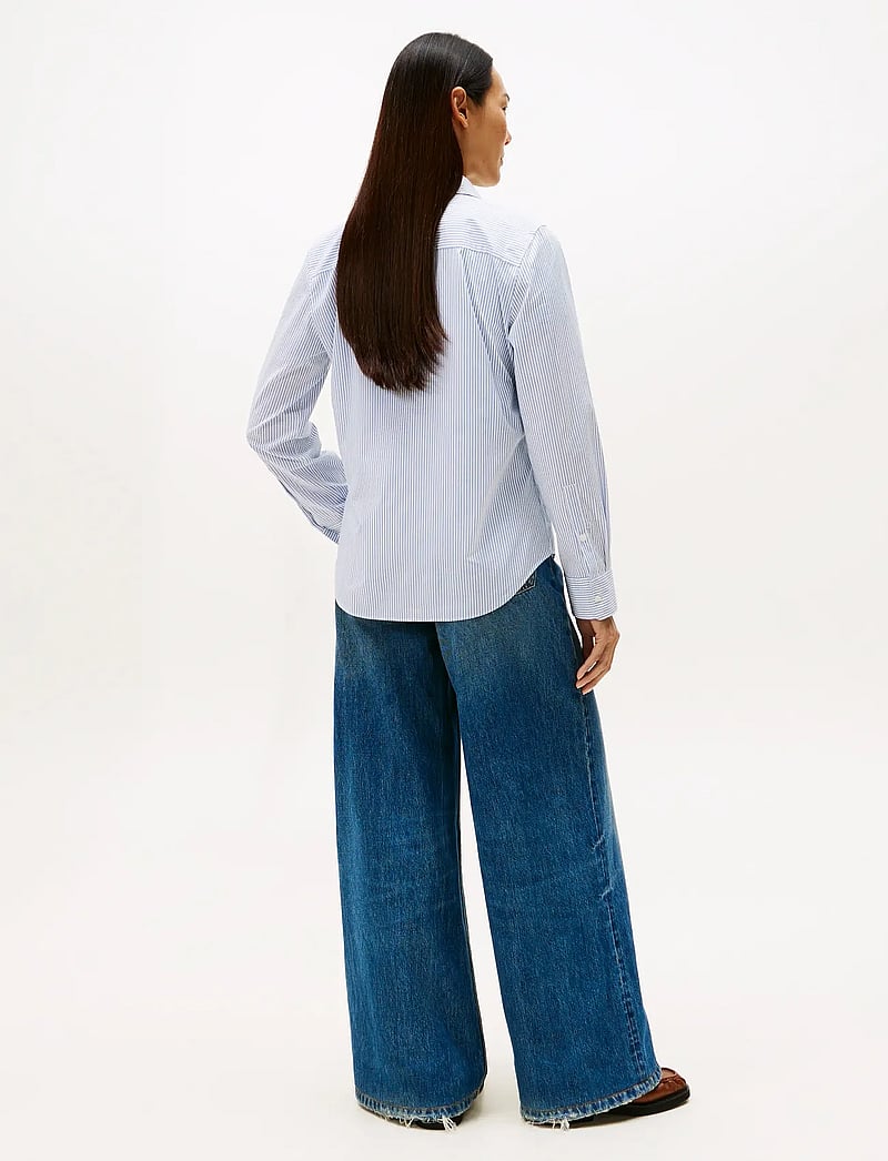 Tommy Hilfiger - ESS POPLIN REGULAR SHIRT - langærmede skjorter - hugh stp/ blue - 3