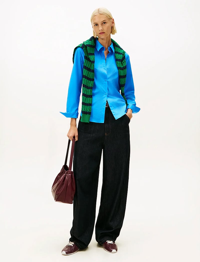 Tommy Hilfiger - ESS POPLIN REGULAR SHIRT - long-sleeved shirts - mesmerizing blue - 2