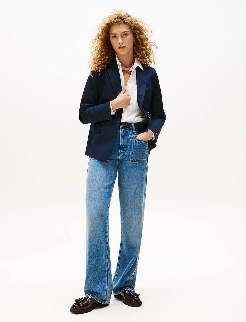 Tommy Hilfiger - PREPPY COTTON SLIM BLAZER - Ühes joones nööpidega bleiserid - dark night navy - 2