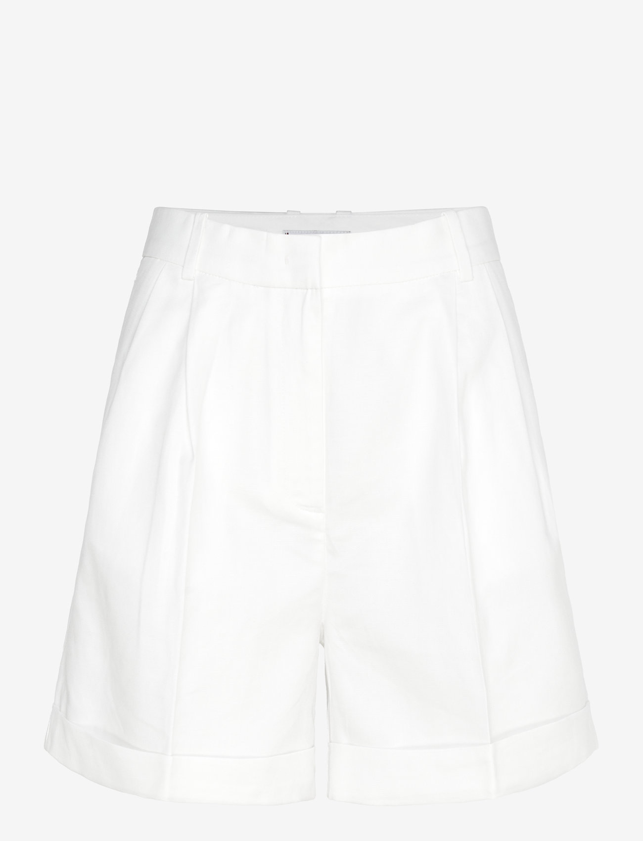 Tommy Hilfiger - LINEN MIX PLEATED SHORT - linneshorts - ivory petal - 0