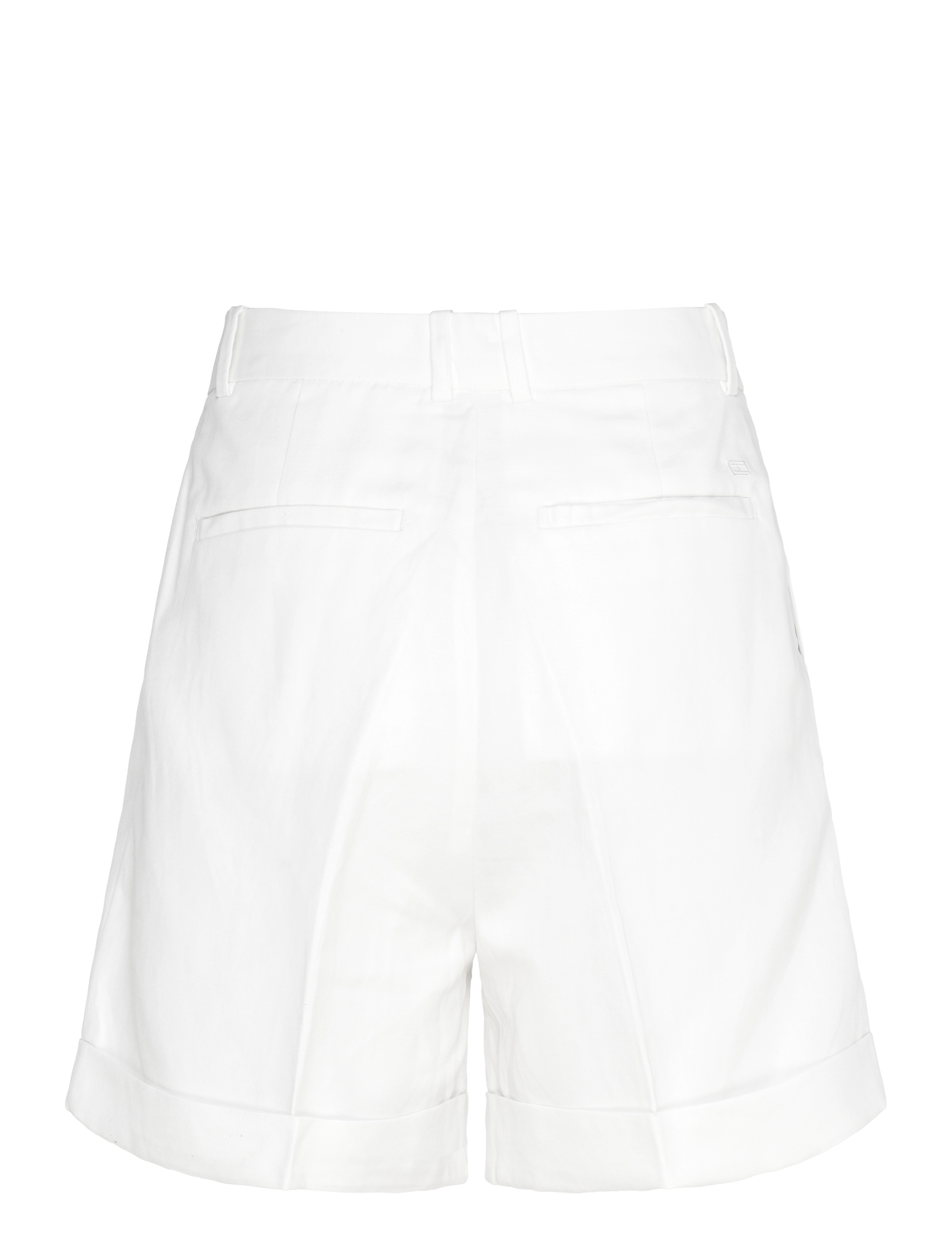 Tommy Hilfiger - LINEN MIX PLEATED SHORT - hørshorts - ivory petal - 1