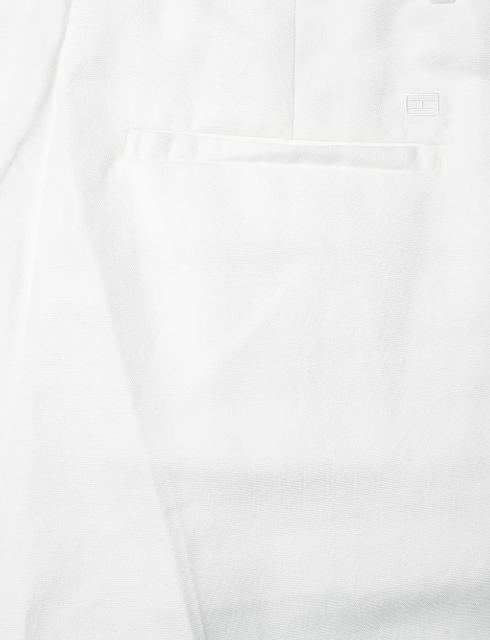 Tommy Hilfiger - LINEN MIX PLEATED SHORT - paper bag shorts - ivory petal - 4