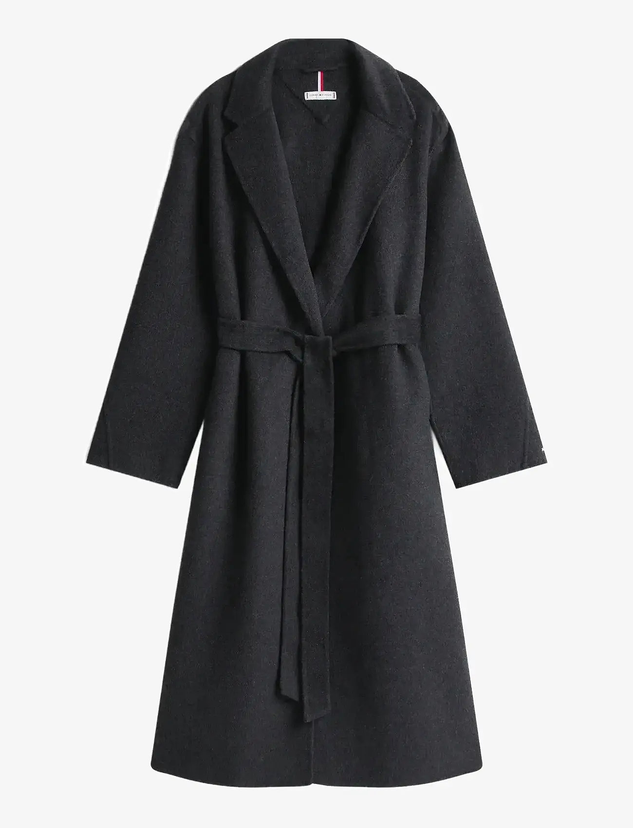 Tommy Hilfiger - DF WOOL REG BELTED MAXI COAT - vinterjakker - dark grey heather - 1