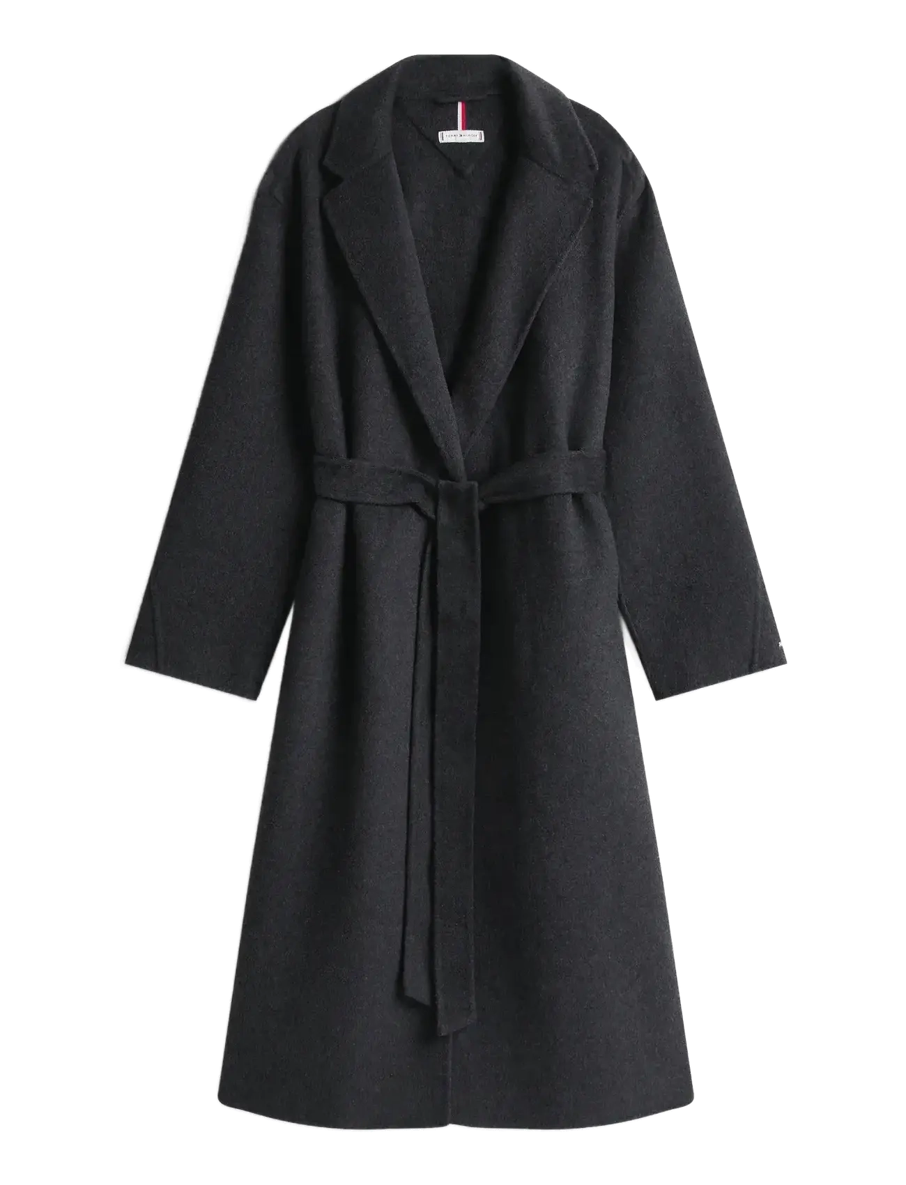 Tommy Hilfiger - DF WOOL REG BELTED MAXI COAT - Žieminės striukės - dark grey heather - 1