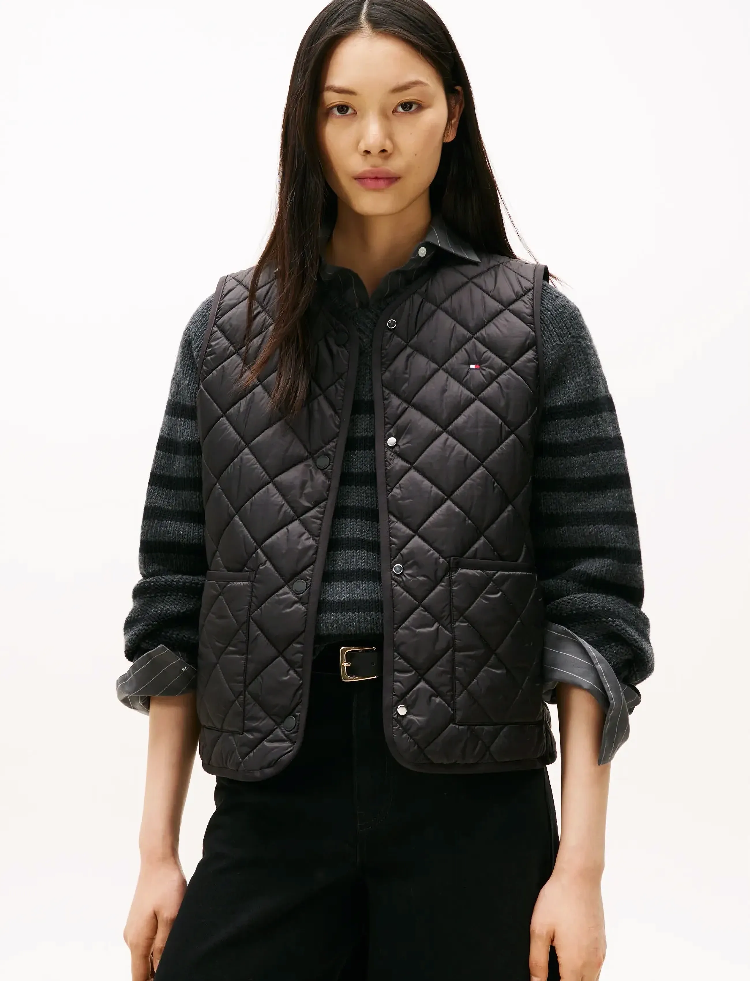 Tommy Hilfiger LW PADDED REG QUILTED VEST - Jackets & Coats - BLACK / black